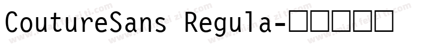 CoutureSans Regula字体转换